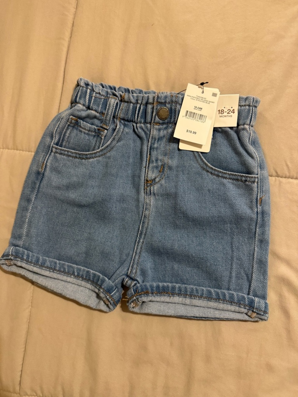 Cotton On Light Blue Denim Pull-On Toddler Shorts